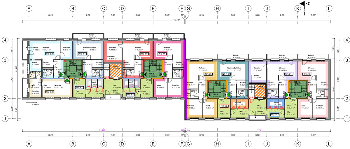 brandschutz-planung-wohnen-im-hochaus-grundriss-verteilergeschoss